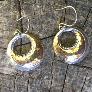 John Hardy Sterling Silver and 22K Gold Earrings